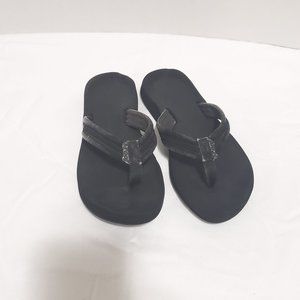 REEF Womens Size 6 Black Gray Slide On Thong Sandals Shoes #A822